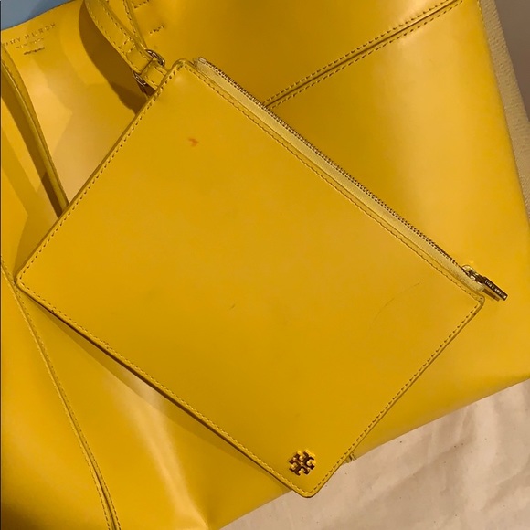 🌟Yellow Tory Burch Block T Tote bag🌟 - Picture 8 of 8